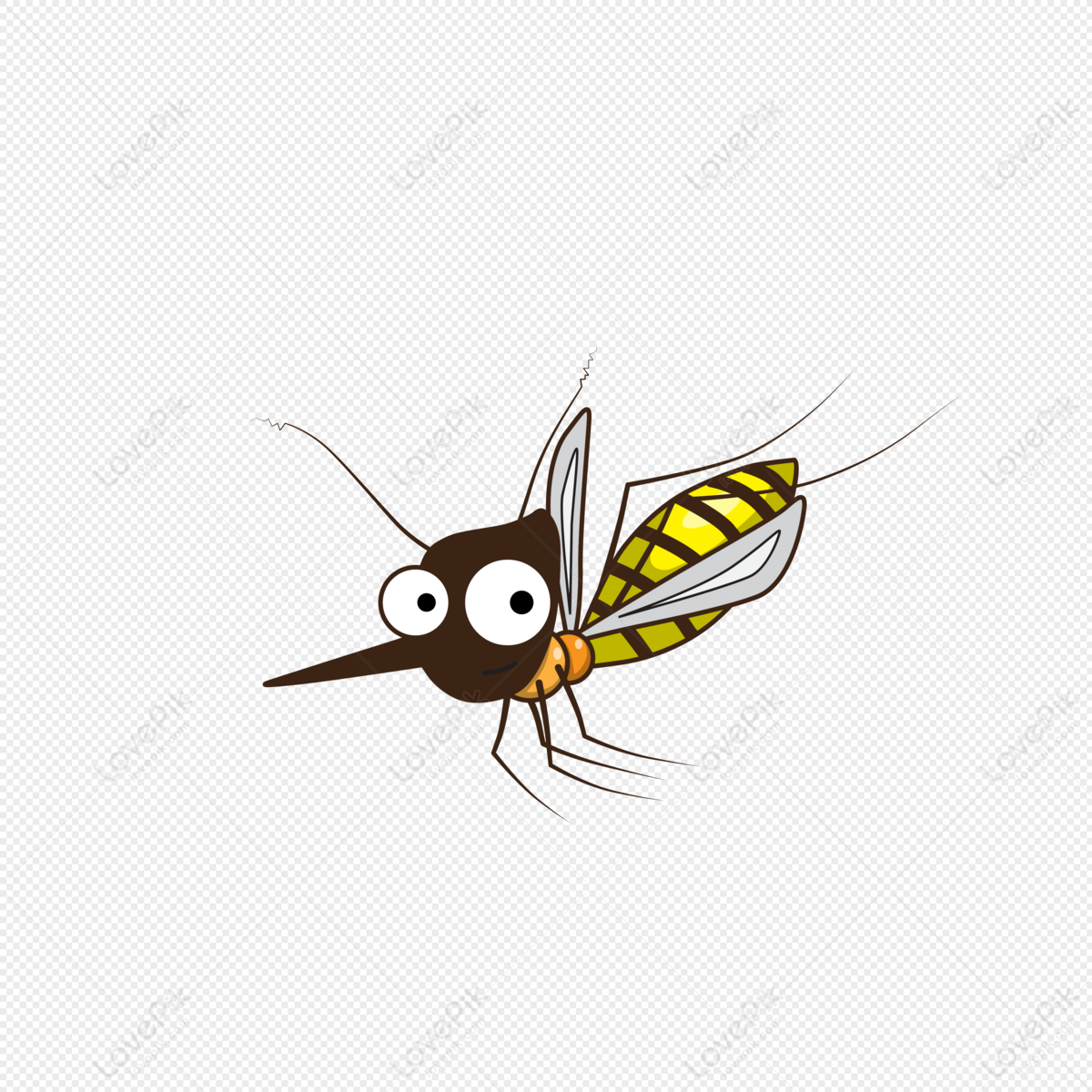 卡通蚊子插画图片素材_ID:306545068-Veer图库