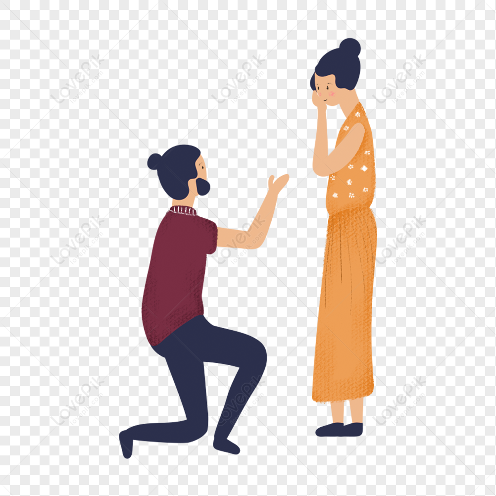 Boys Proposing Marriage, Man Proposing, Man Person, Cartoon Person PNG ...