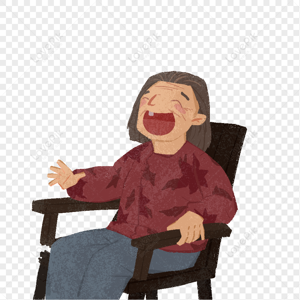 Бабушка на стуле