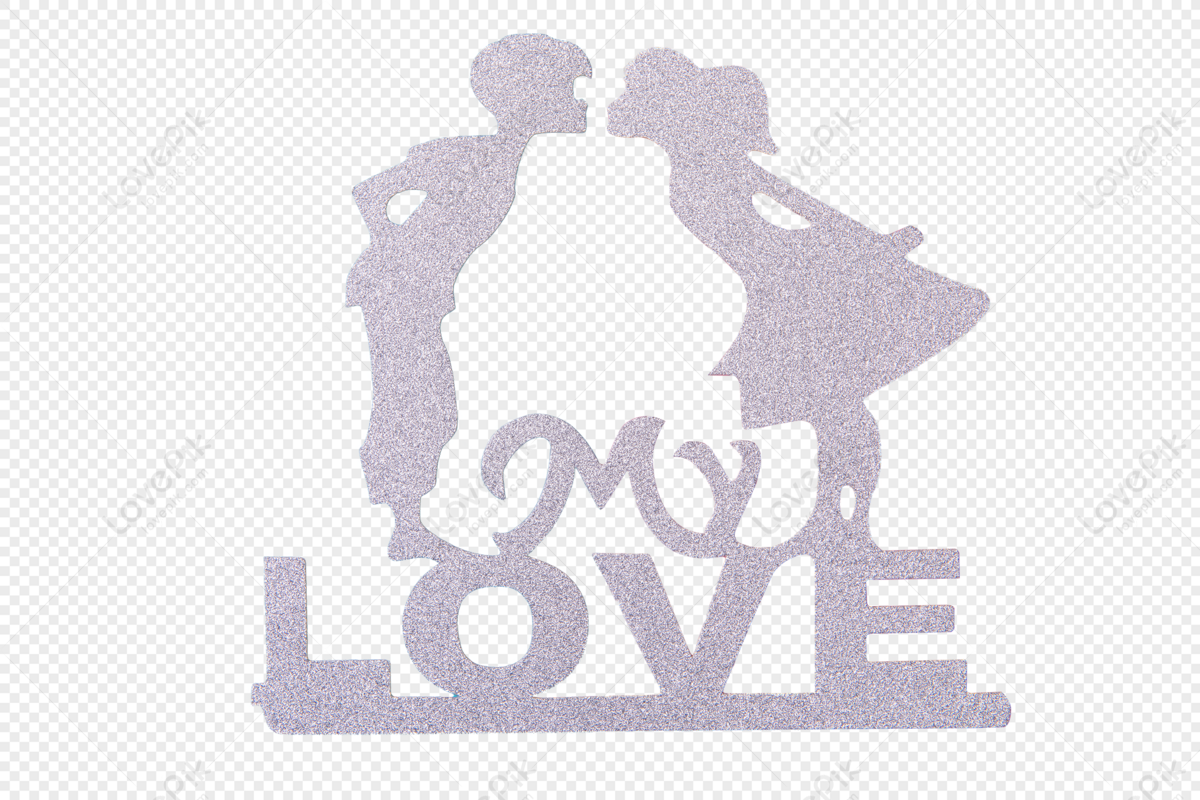 Love heart couple ribbon logo Royalty Free Vector Image