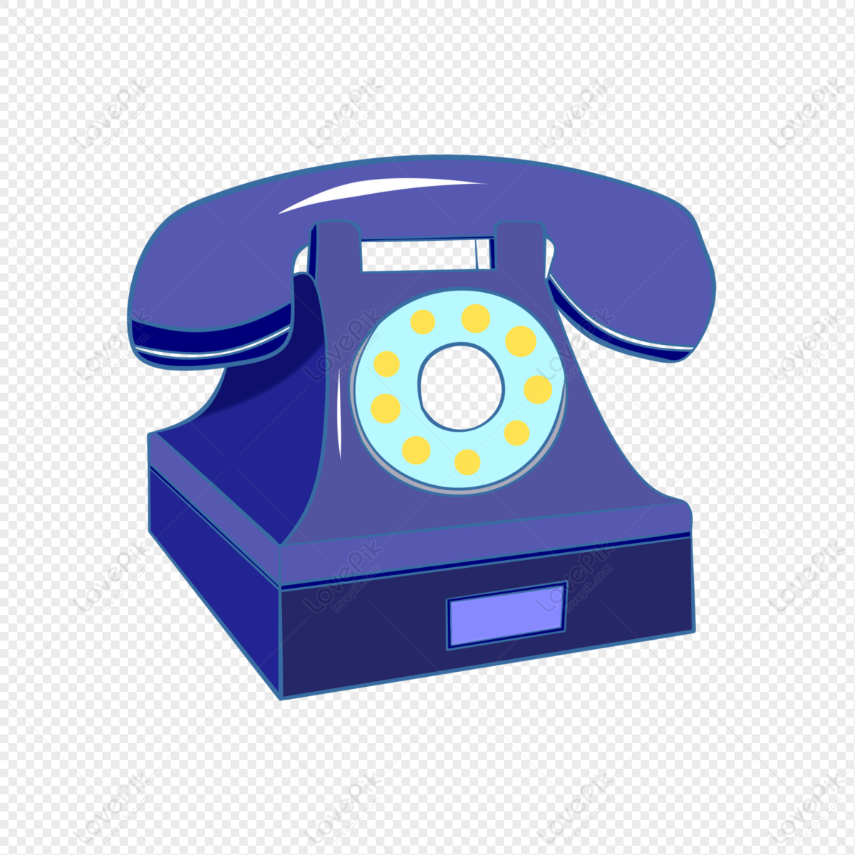 Telephone Cartoon Handpainted Wind Blue Phone PNG Free Download And Clipart  Image For Free Download - Lovepik | 401009853