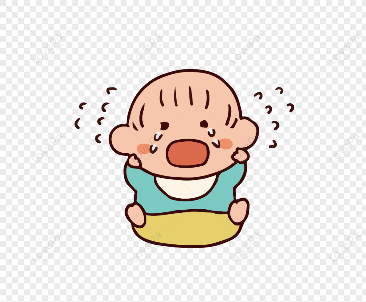 a crying baby, cartoon vector, baby cartoon, baby vector png transparent background
