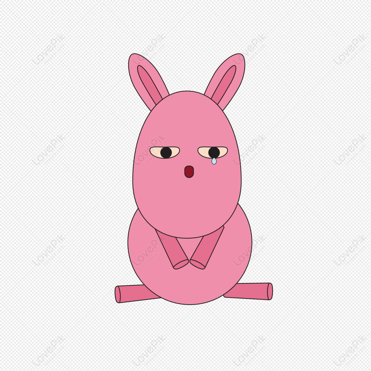 A Dull Pink Rabbit PNG Picture And Clipart Image For Free Download -  Lovepik | 401037975