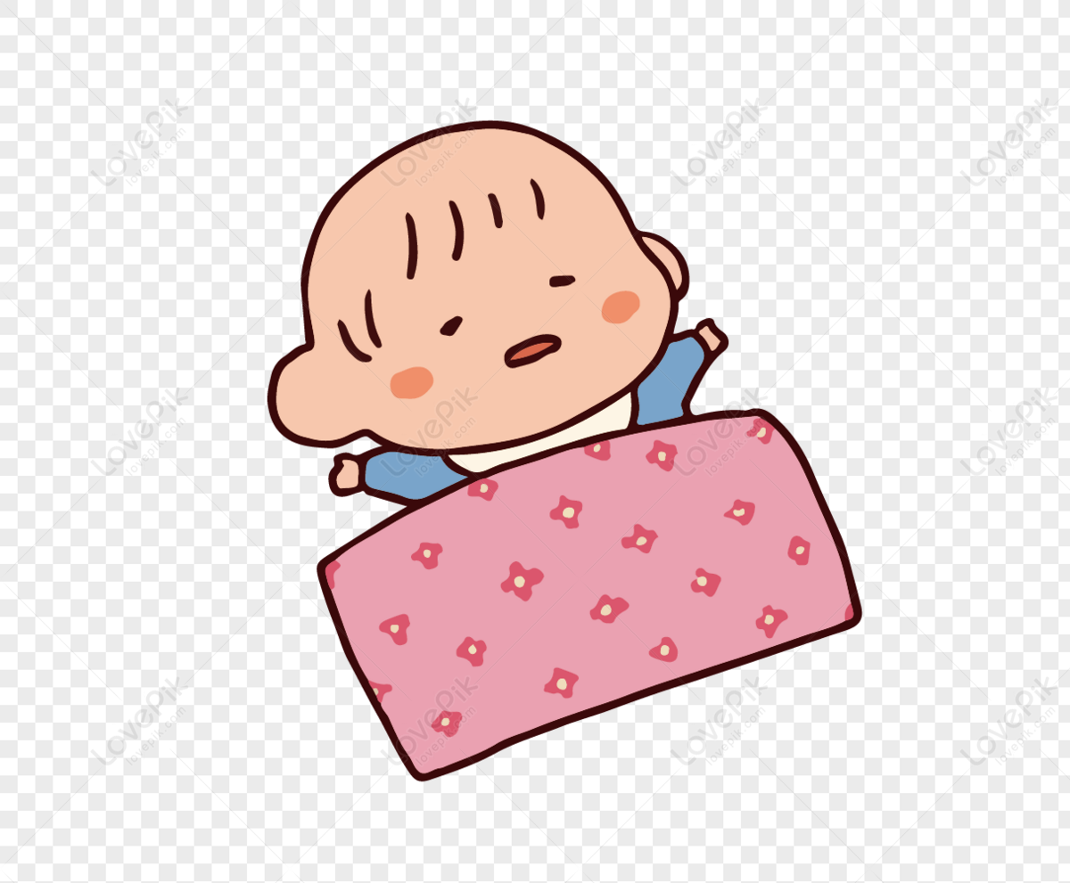 baby sleep, baby character, baby cartoon, baby pink png transparent background