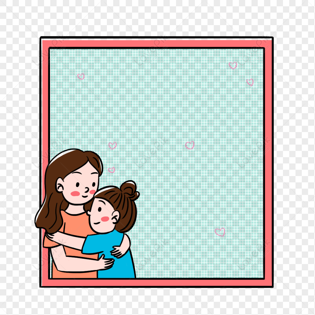 Color Cartoon Mothers Day Mothers And Daughters Border Elements PNG Hd  Transparent Image And Clipart Image For Free Download - Lovepik | 401036504