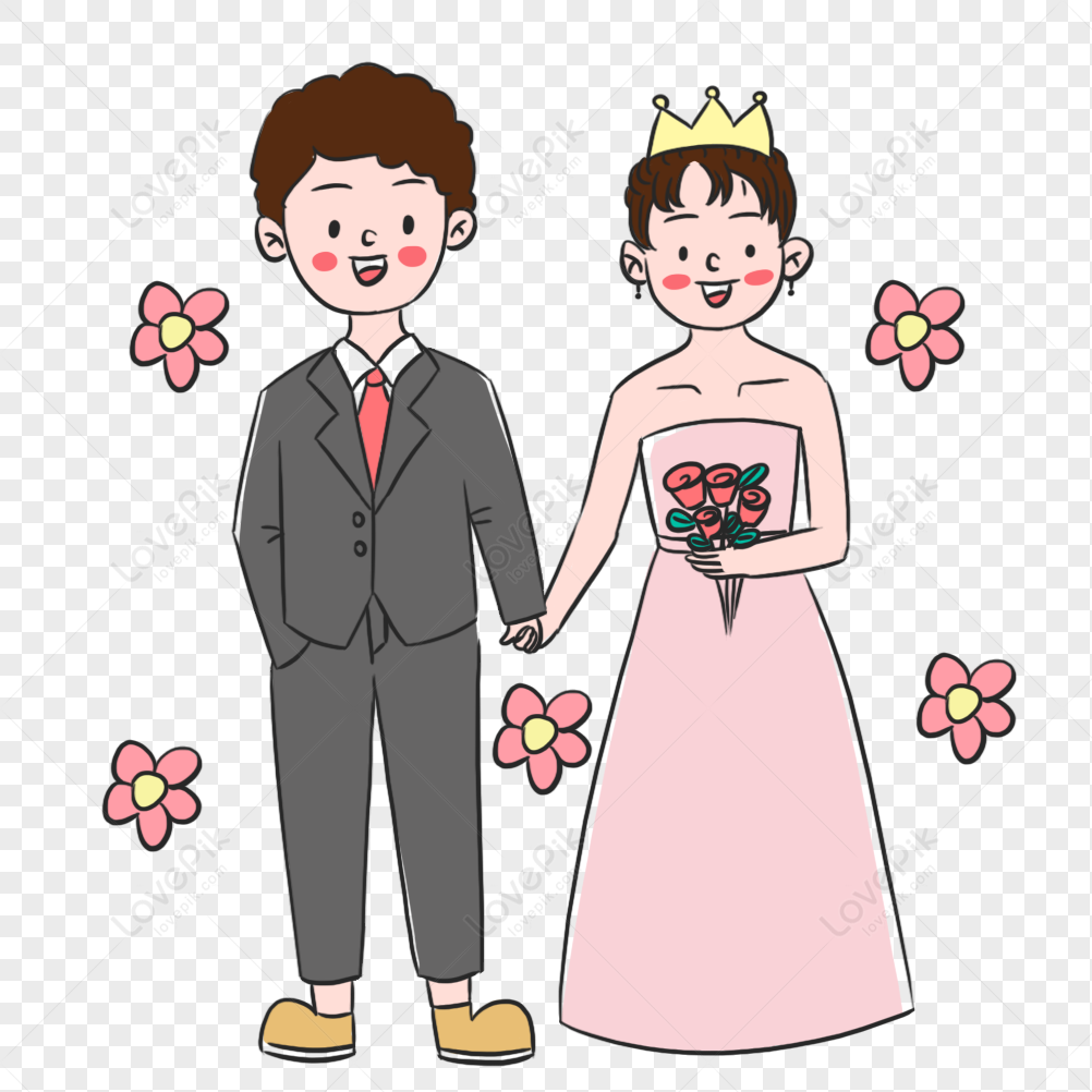 Elementos De Matrimonio Colorido Día De San Valentín De Dibujos PNG  Imágenes Gratis - Lovepik
