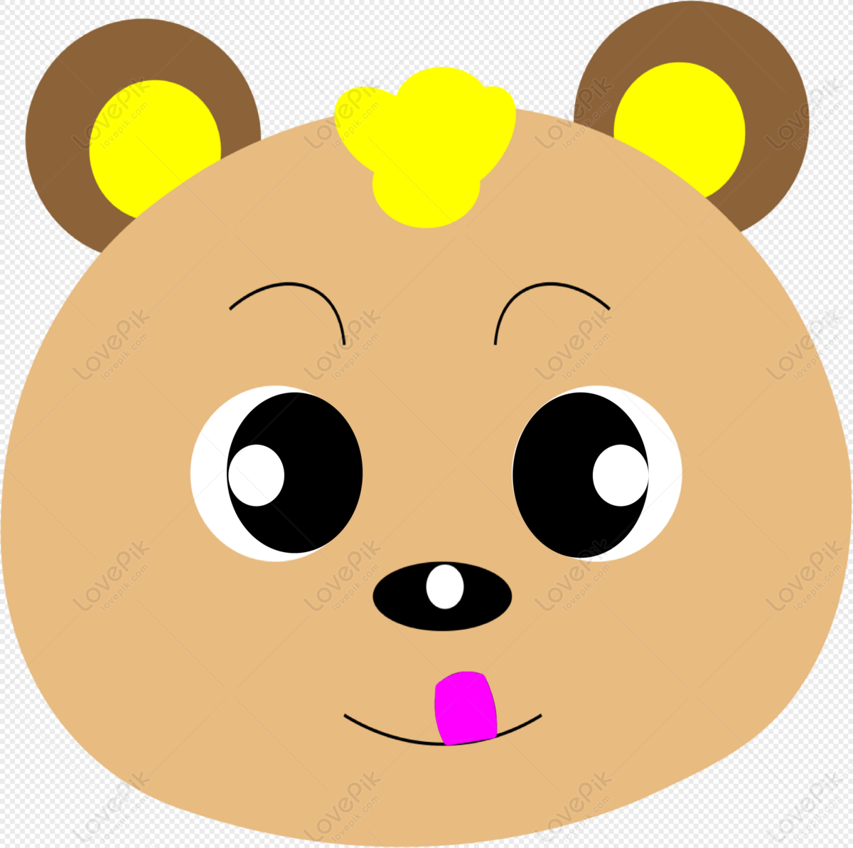 Cute Little Bear Head PNG Transparent Image And Clipart Image For Free  Download - Lovepik | 401038527
