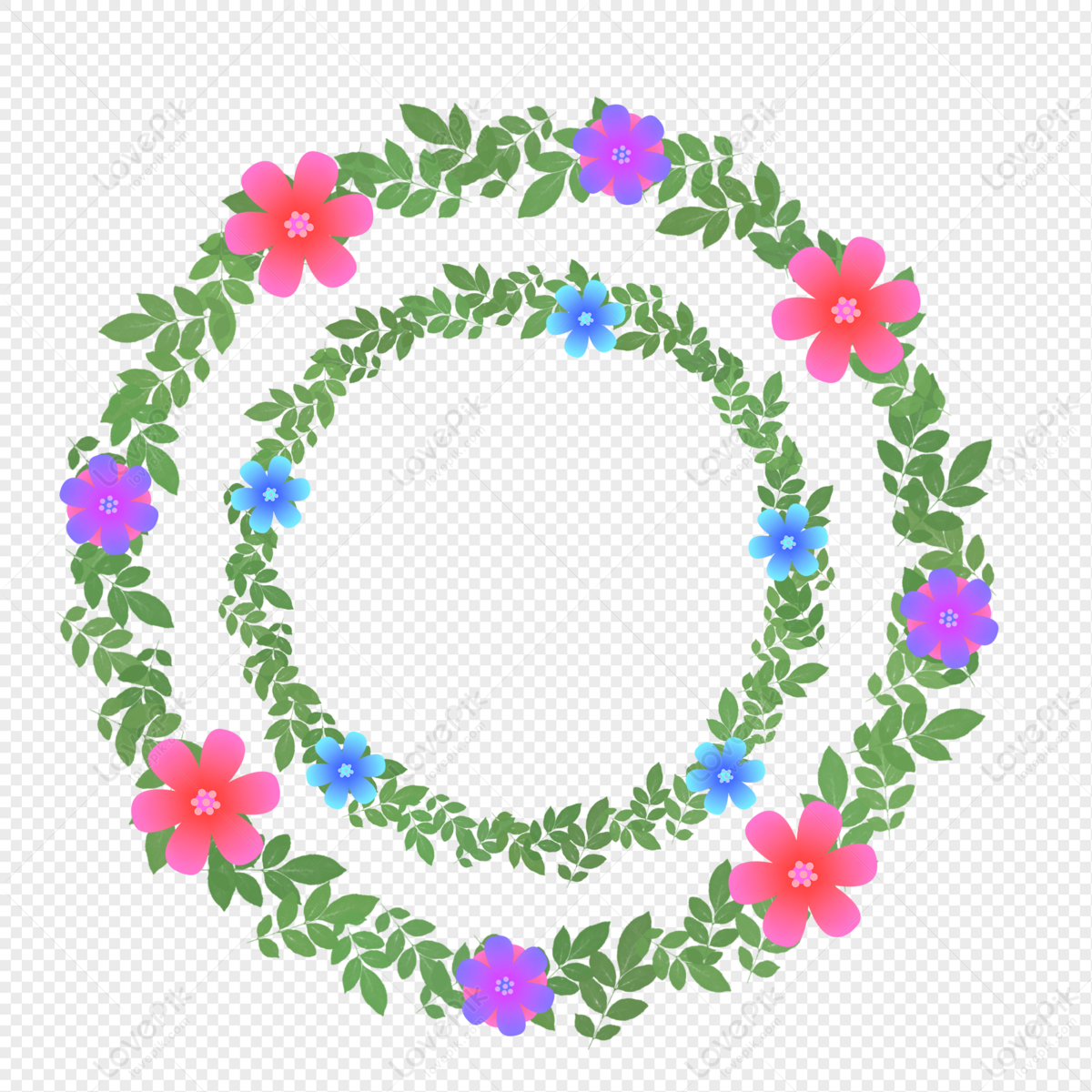Happy Wedding Card Floral Garden Ring Vector Graphic Element PNG Images |  AI Free Download - Pikbest