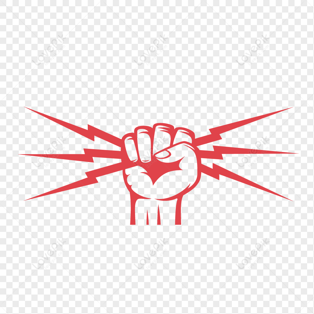 Сильнейшая эмблема. Fist elements Full of Power Impact Effect PNG image.