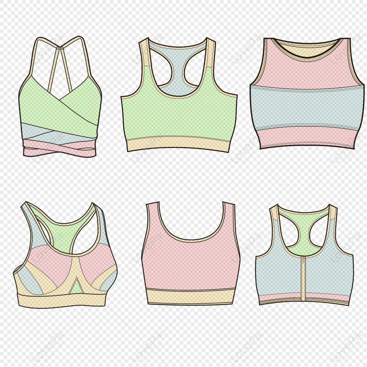 Bra Design Draft, Green Tops, Green Grid, Light Pink PNG Hd Transparent  Image And Clipart Image For Free Download - Lovepik