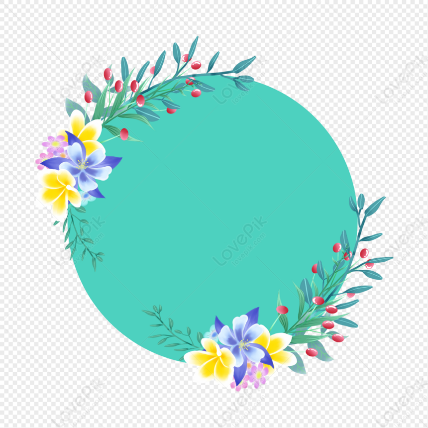 Cartoon Plant Border Decoration Png PNG White Transparent And Clipart ...