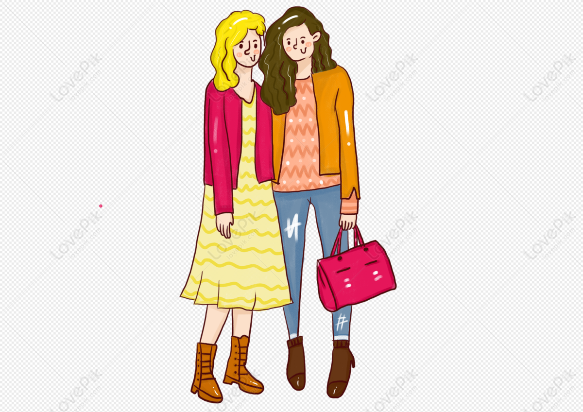 Cartoon Simplified Good Sister PNG Picture And Clipart Image For Free  Download - Lovepik | 401055455