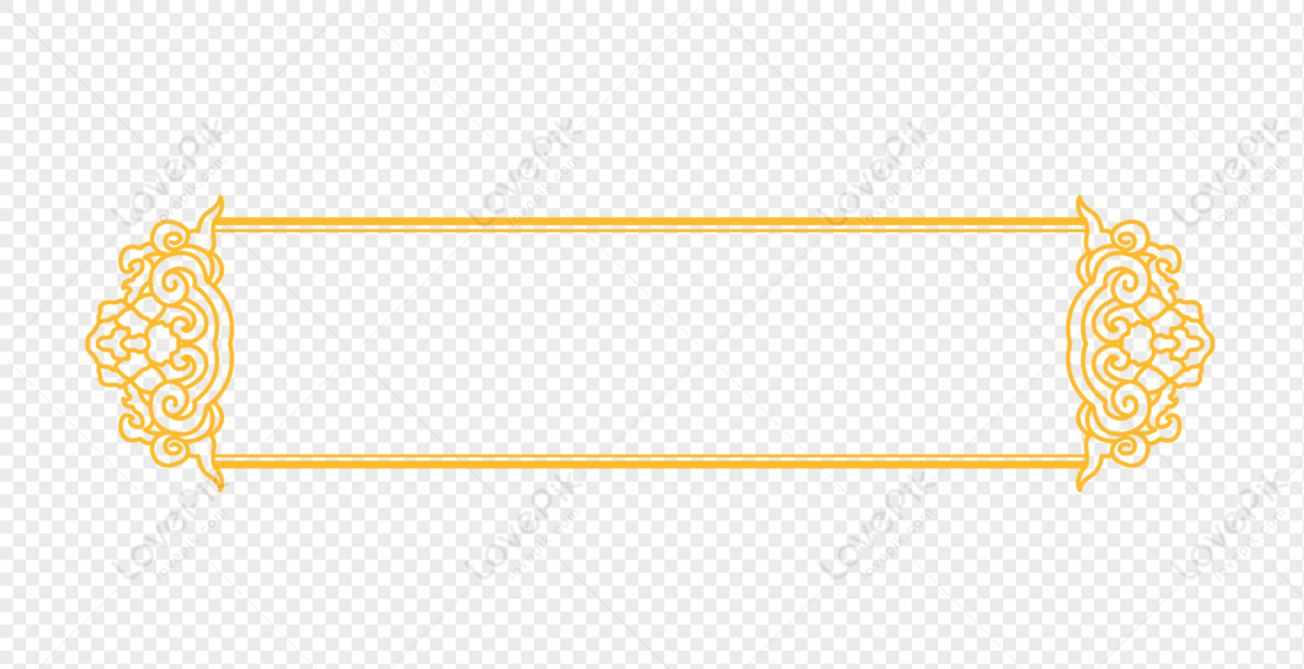 Creative Golden And Yellow Border Frame With Chinese Style Png Picture And  Clipart Image For Free Download - Lovepik | 401064595