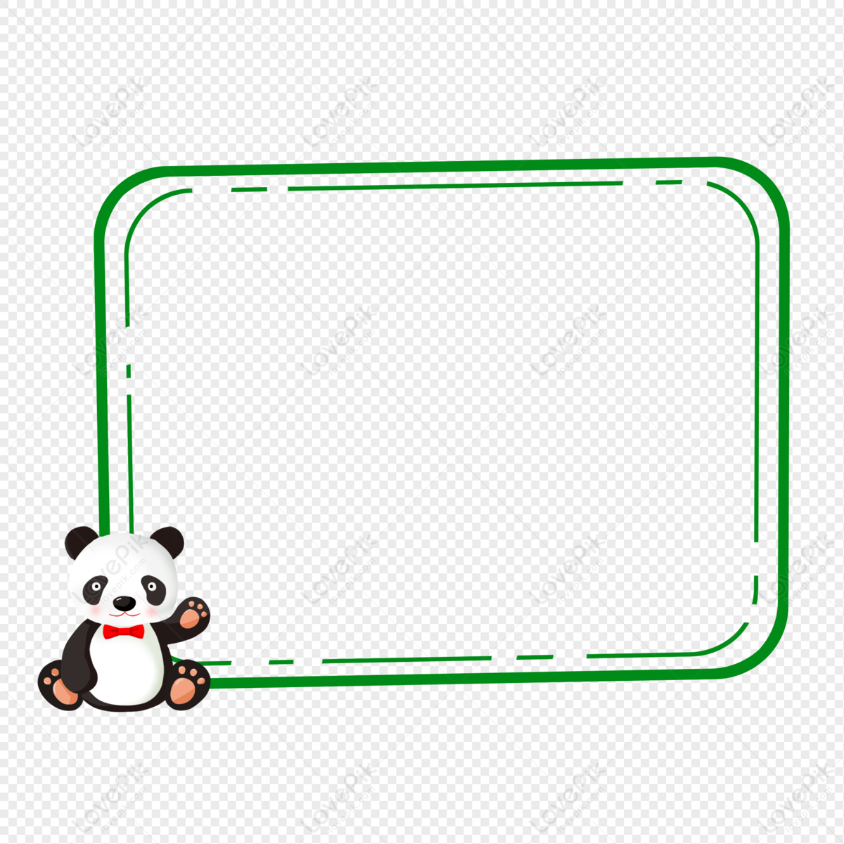 Cute Black And White Panda Border PNG Image And Clipart Image For ...