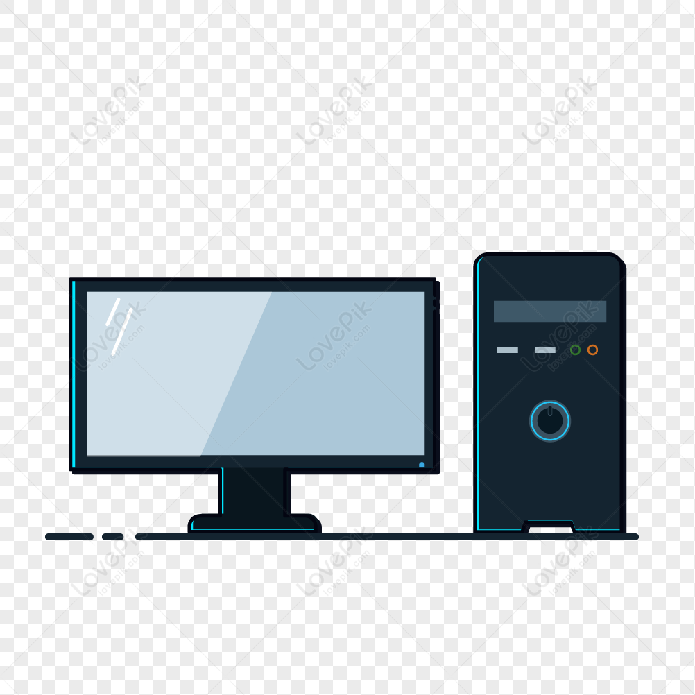 Desktop Illustration Elements, Chassis, Computer, Desktop Computer PNG ...