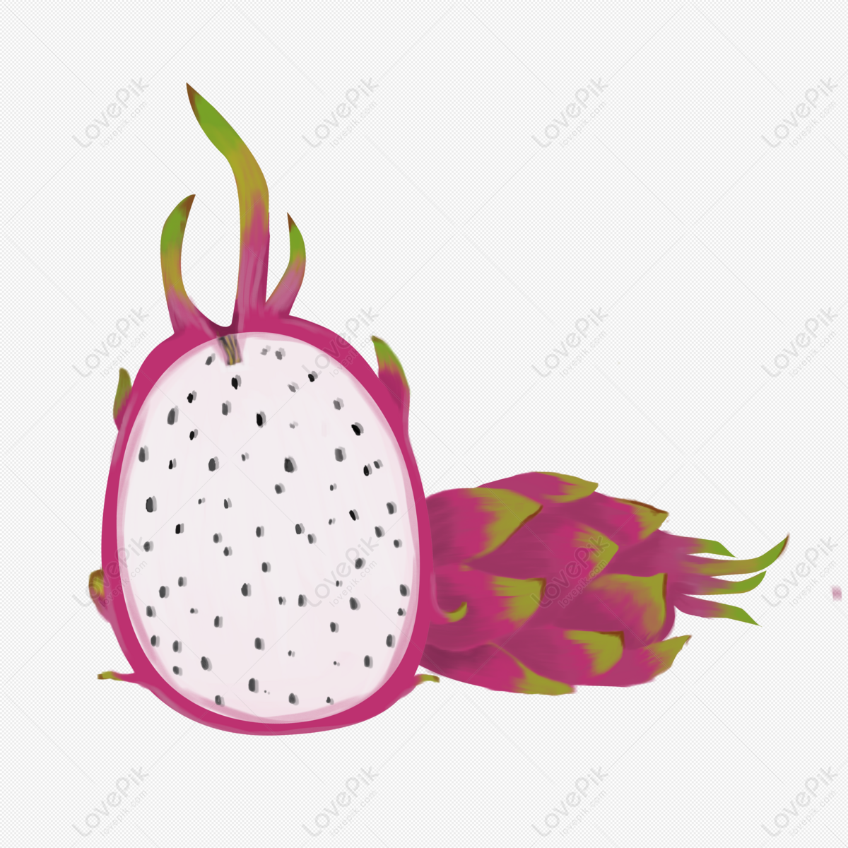 Dragon Fruit, Cake, Pitahaya, Cut Dragon Fruit PNG Hd Transparent Image ...