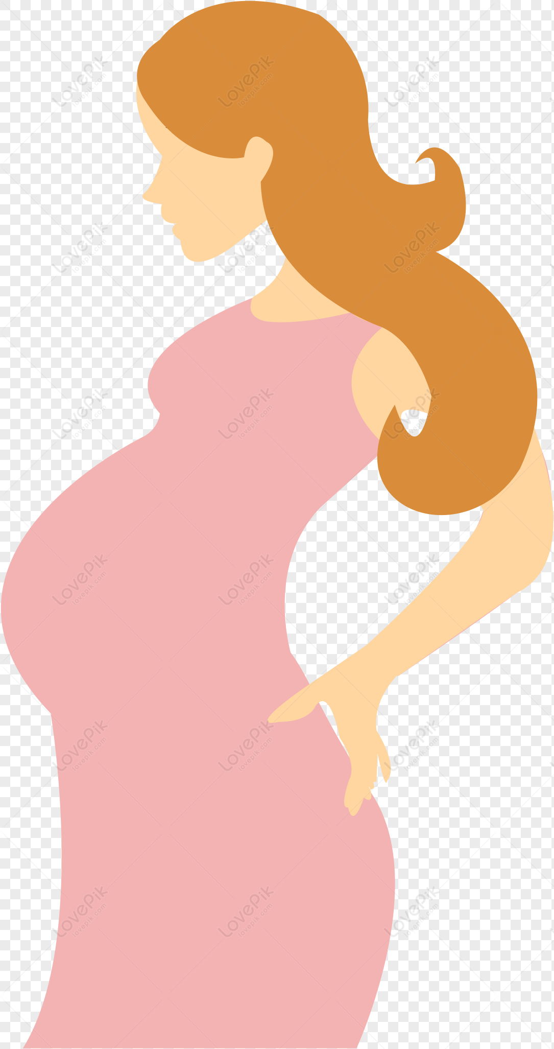 Vector De Mujer Embarazada Dibujado A Mano PNG Imágenes Gratis - Lovepik