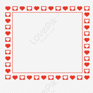 Red Love Border PNG Images With Transparent Background | Free Download ...