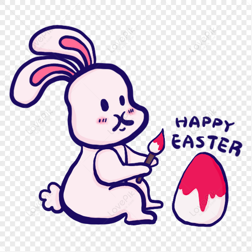 Make A Funny Easter Bunny Color The Eggs PNG Image Free Download And  Clipart Image For Free Download - Lovepik | 401058831
