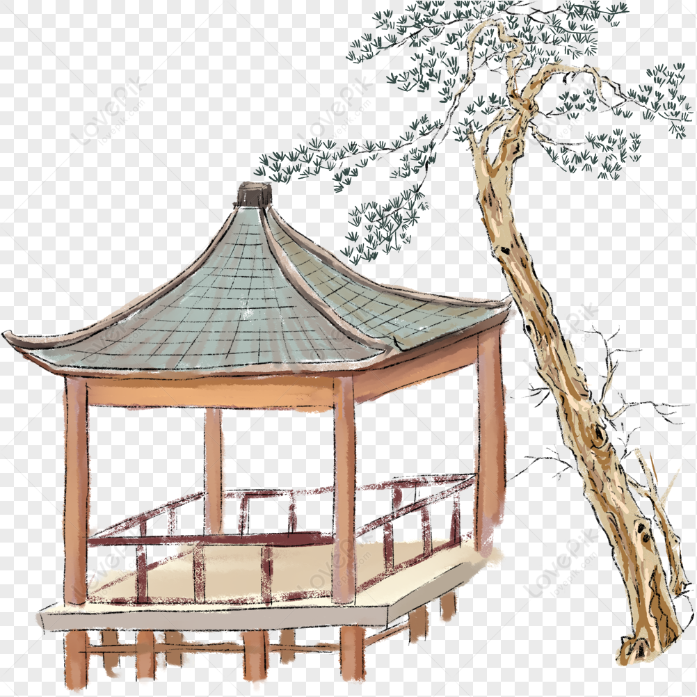 japanese gazebo clipart