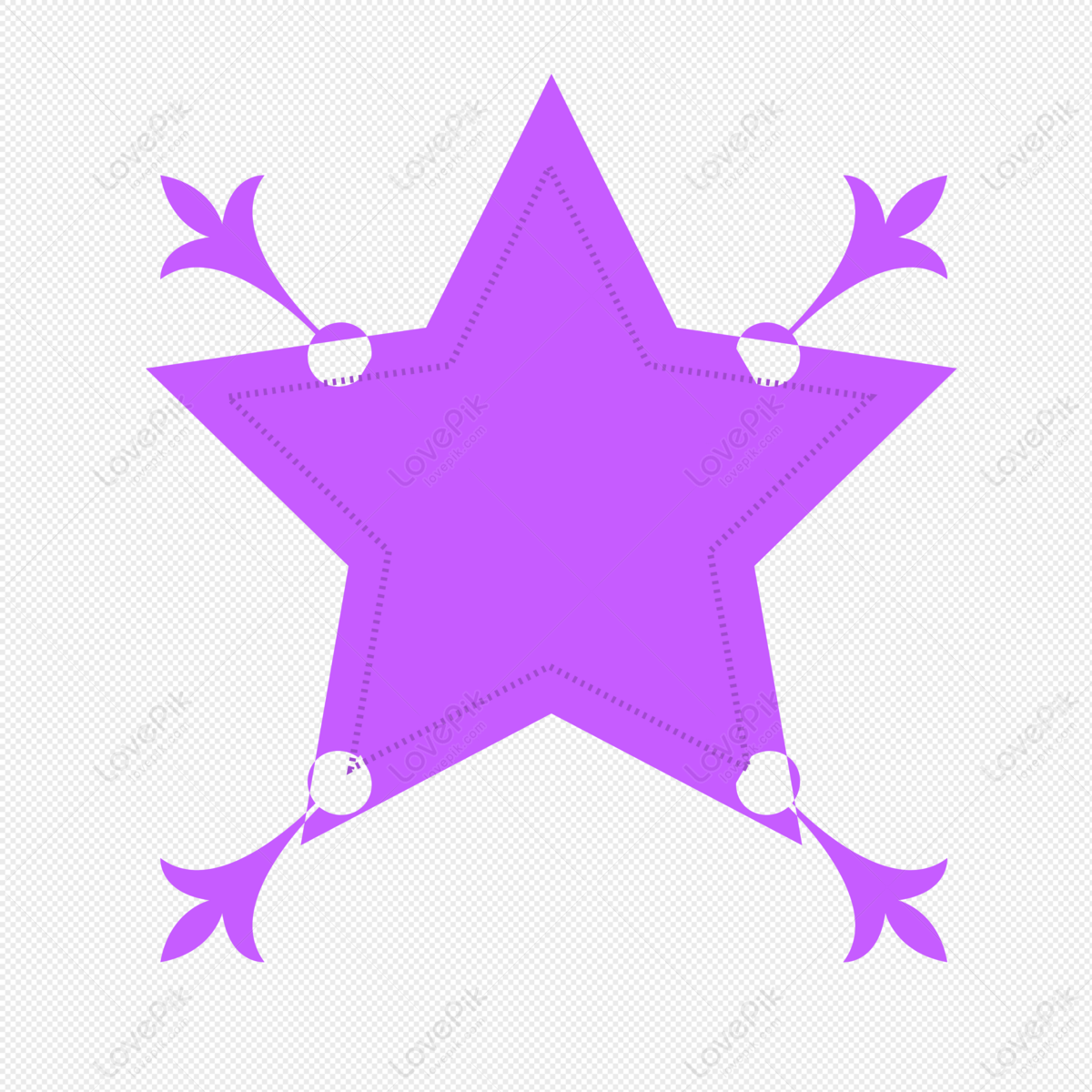 purple star border clip art