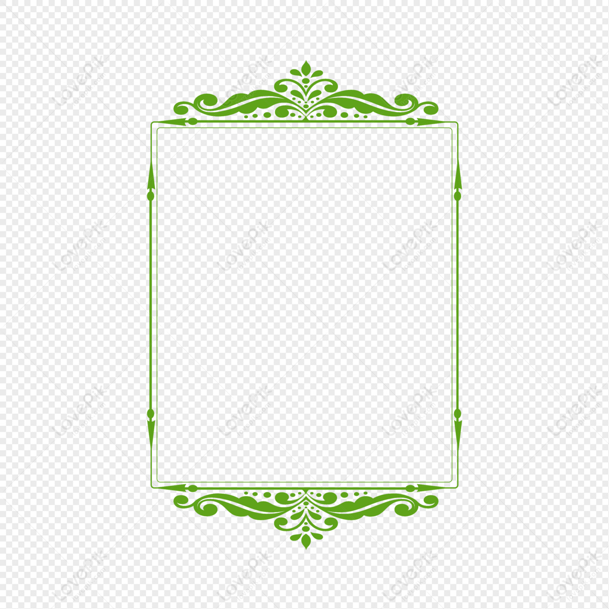 Shading Border, Green Simple, Elegant Frame, Frame Simple PNG Picture ...