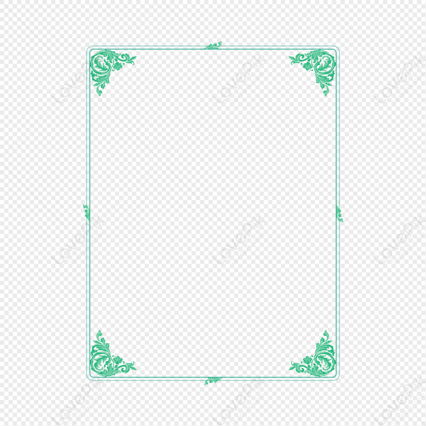 Shading Border, Art Vector, Eps Vector, Frame Green PNG Image And ...