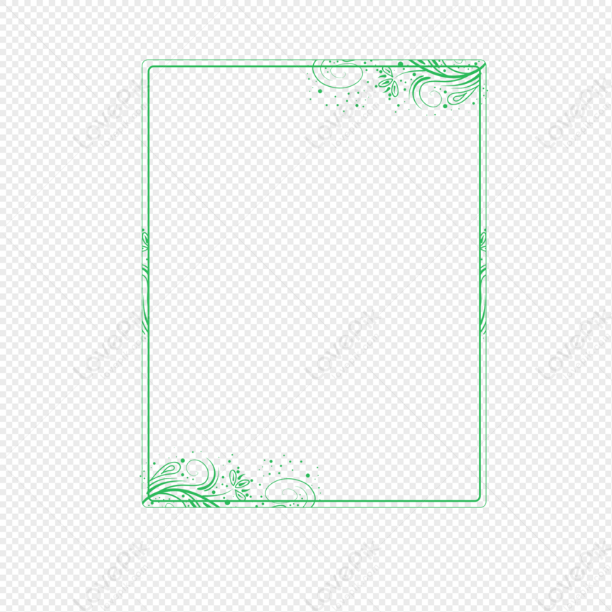 Shading Border, Green Line, Frame White, Line White PNG White ...