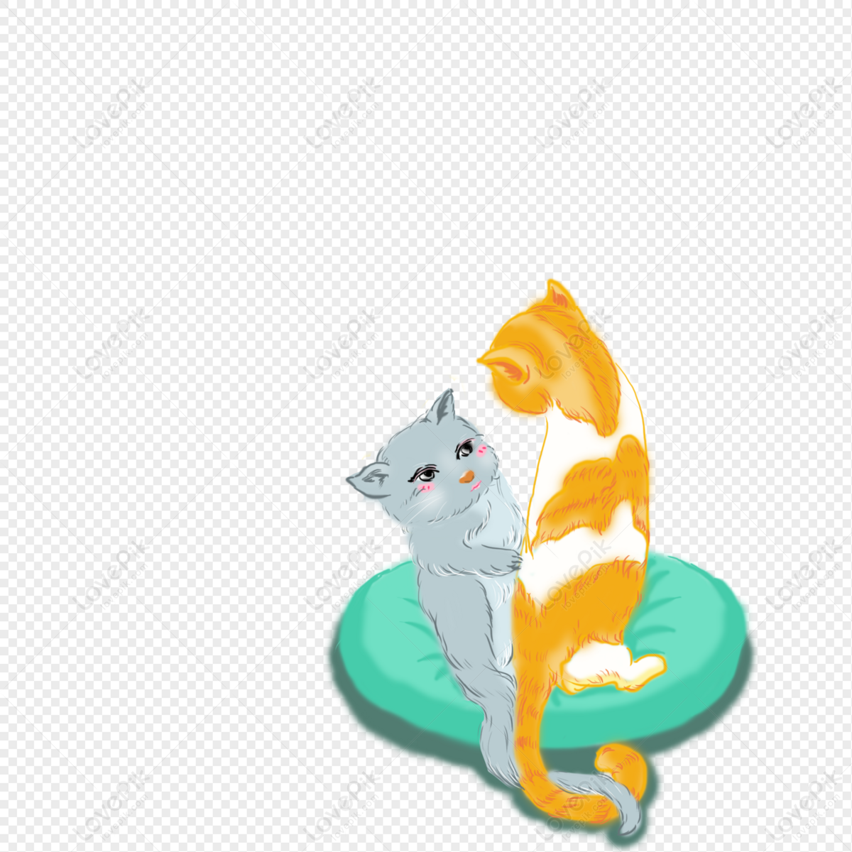 Two Cats PNG, Vector, PSD, and Clipart With Transparent Background