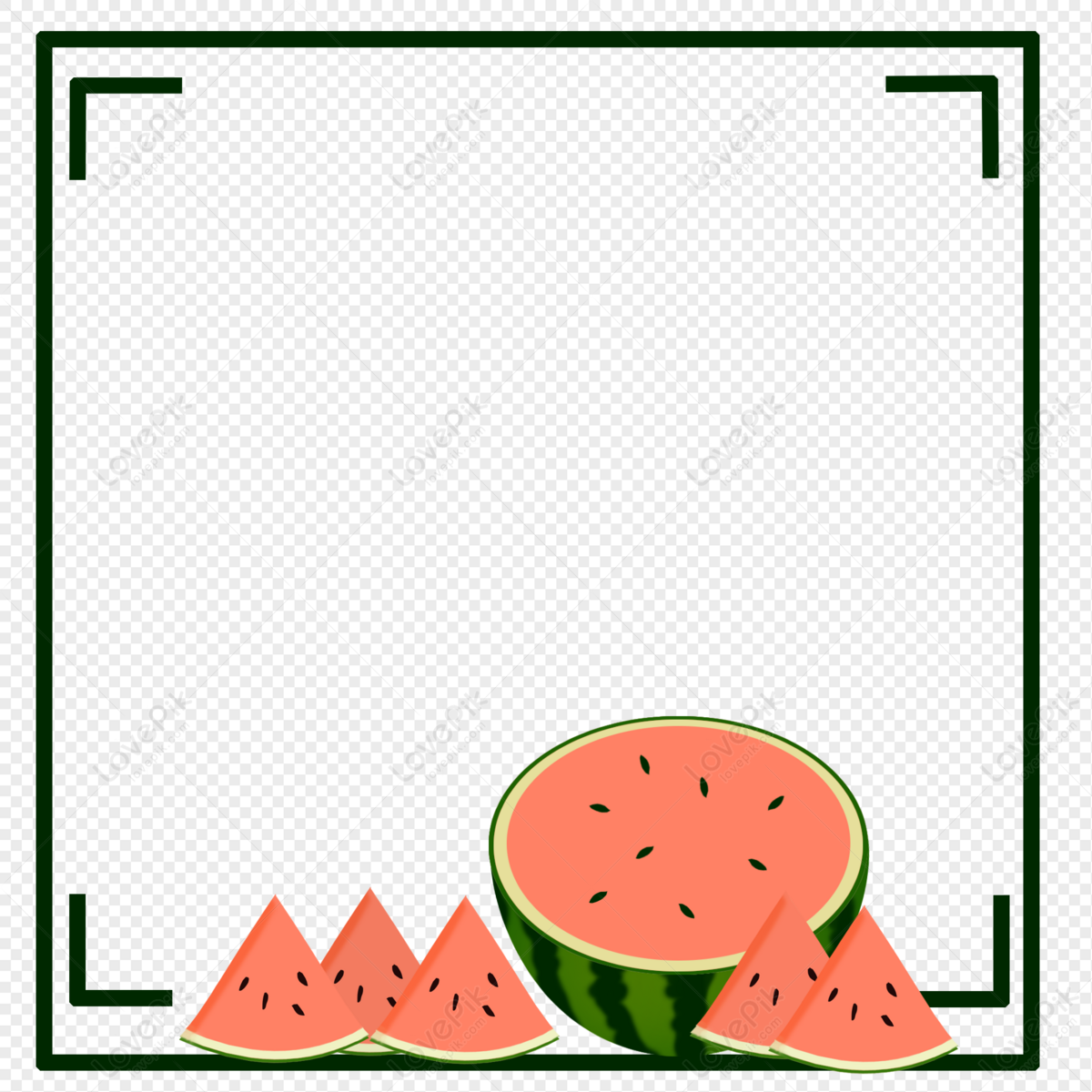 Watermelon Border PNG Picture And Clipart Image For Free Download ...