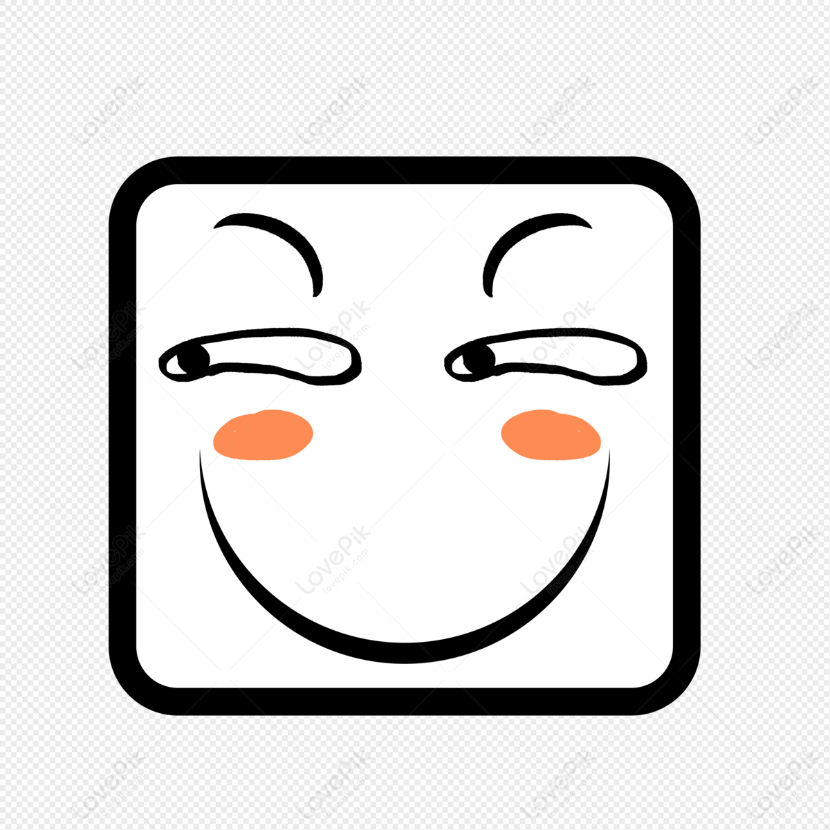 A Bad Smile, Emoji Face, Face White, Exaggeration PNG Image Free ...