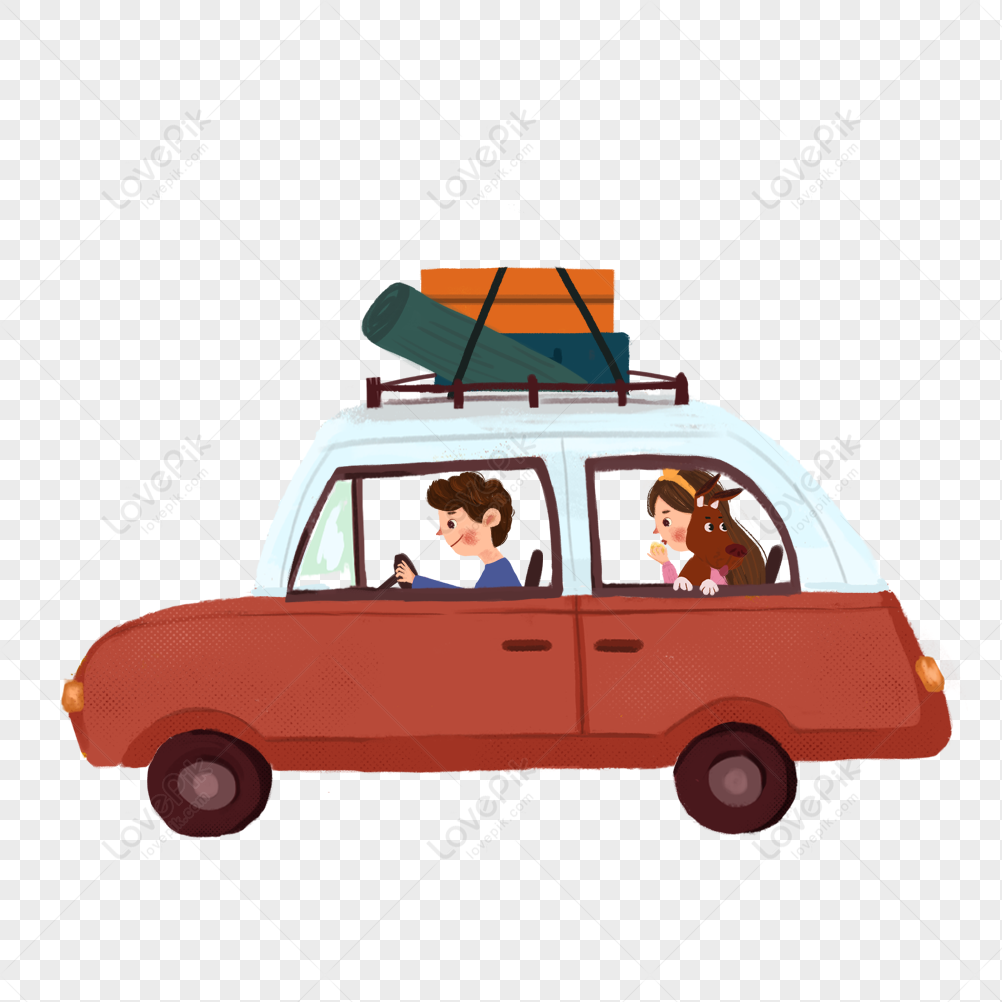 a family traveling by car, car travel, car light, car people png transparent image