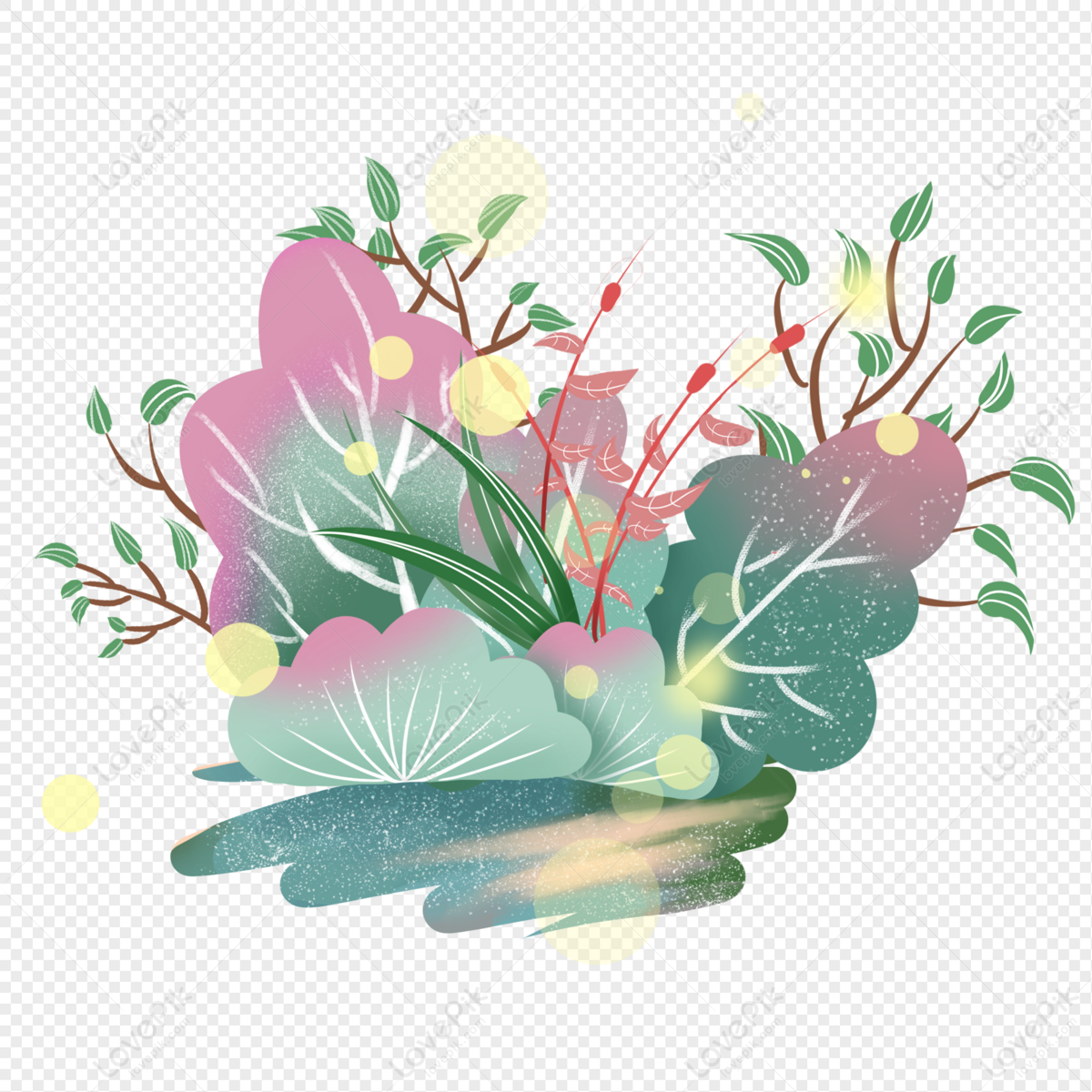 Flores Verdes PNG Imágenes Gratis - Lovepik