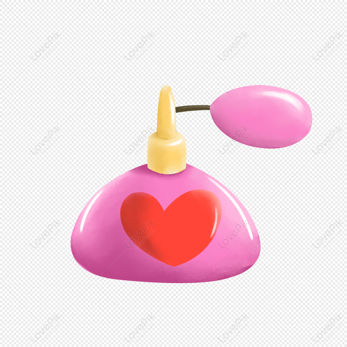 Valentines Day Perfume Gift, Heart Pink, Heart Light, Light Pink PNG