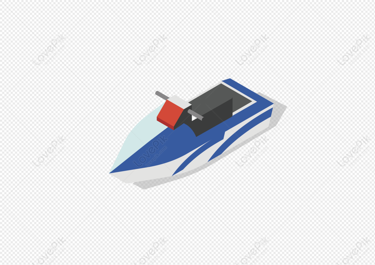AI Vector Illustration 25D Seaside Elements Yacht, icon white, blue icon, boat isometric png transparent image