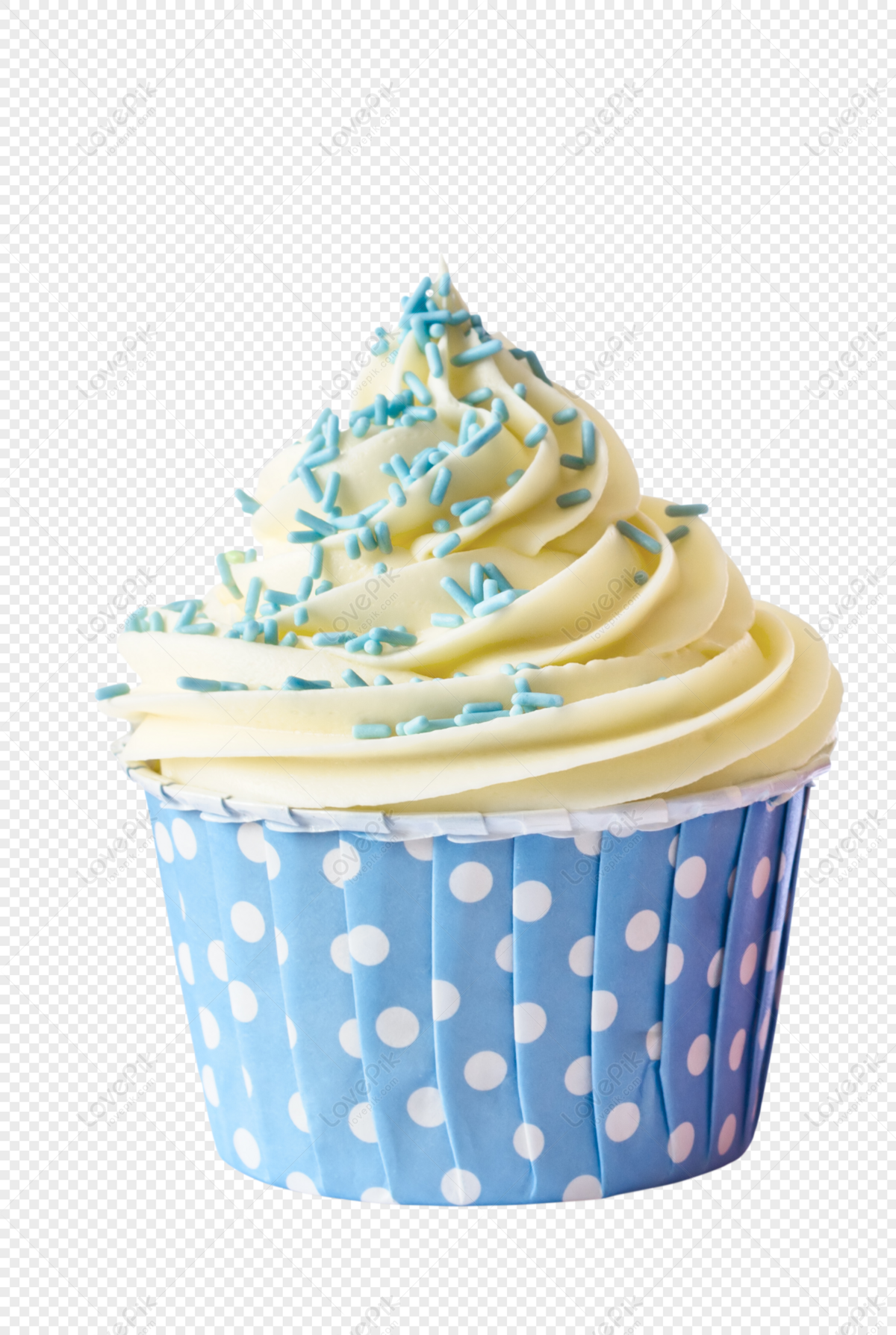 Design PNG E SVG De Cupcake De Aniversário Azul Kawaii Para Camisetas
