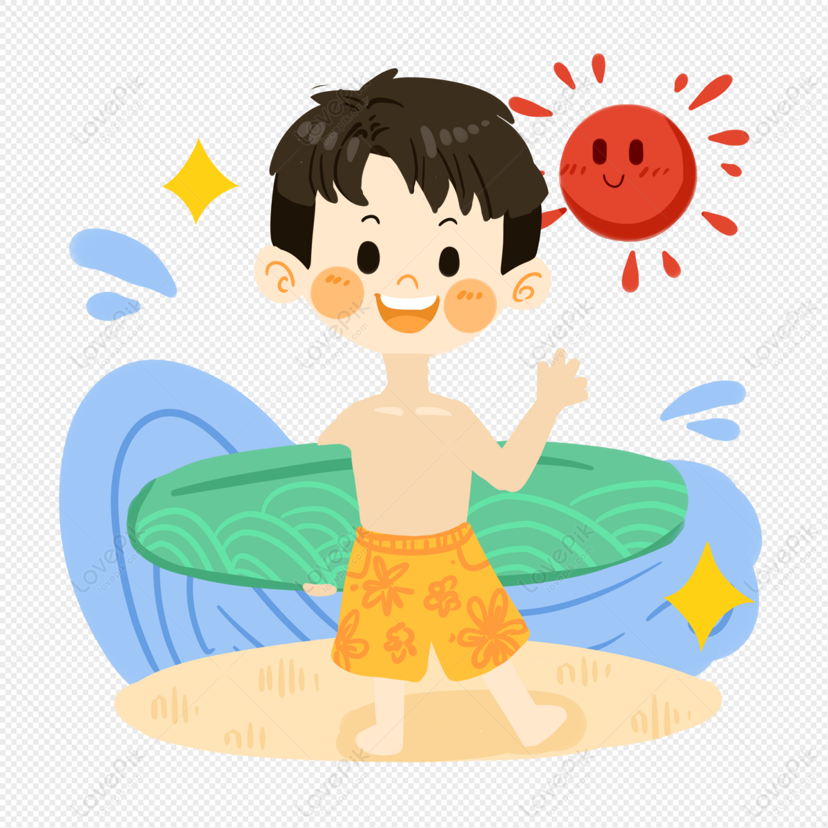 beach boy clipart