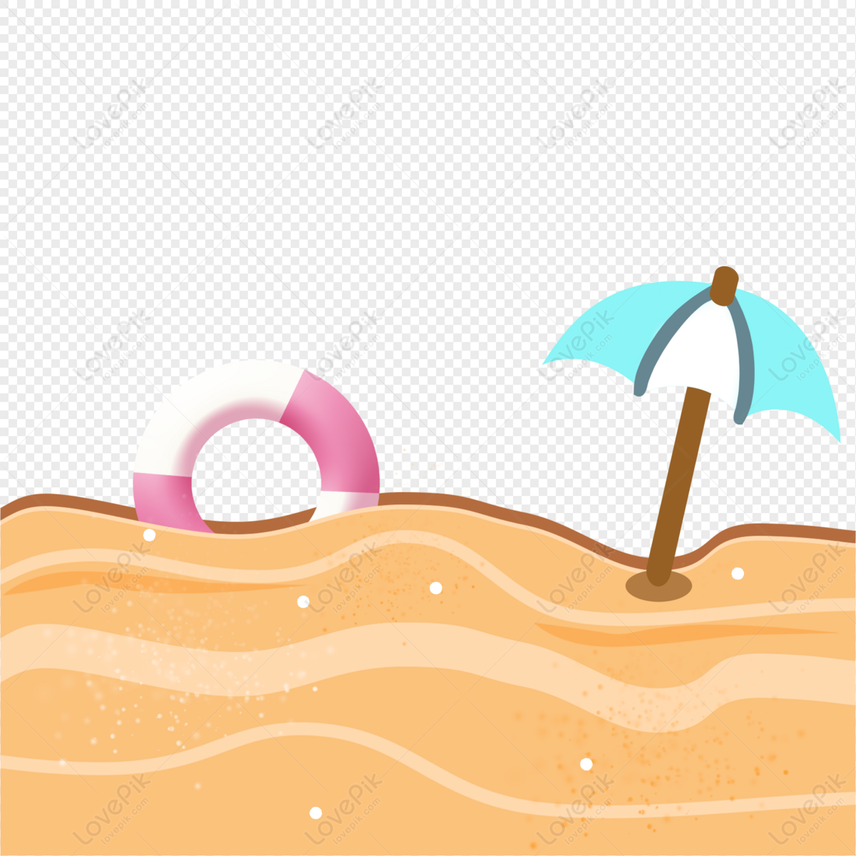 Cute Cartoon Hand Painted Beach PNG Image And Clipart Image For Free  Download - Lovepik | 401098528