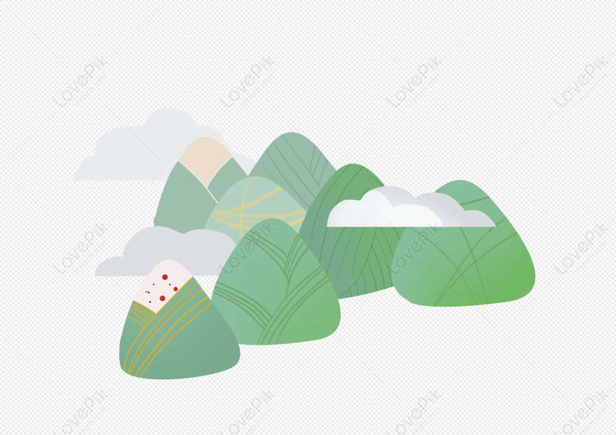 hand drawn cartoon simple dragon boat festival zongzi mountain a, zongzi, cloud, dragon boat festival png white transparent
