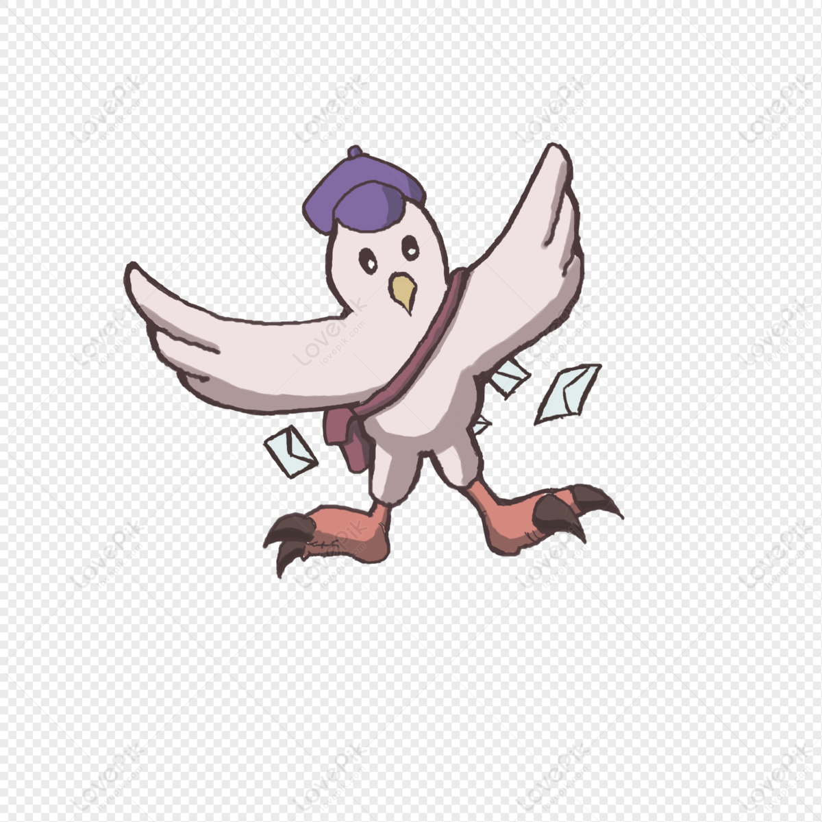Hand Painted Anthropomorphic Lovely Pigeon PNG White Transparent And  Clipart Image For Free Download - Lovepik | 401107872