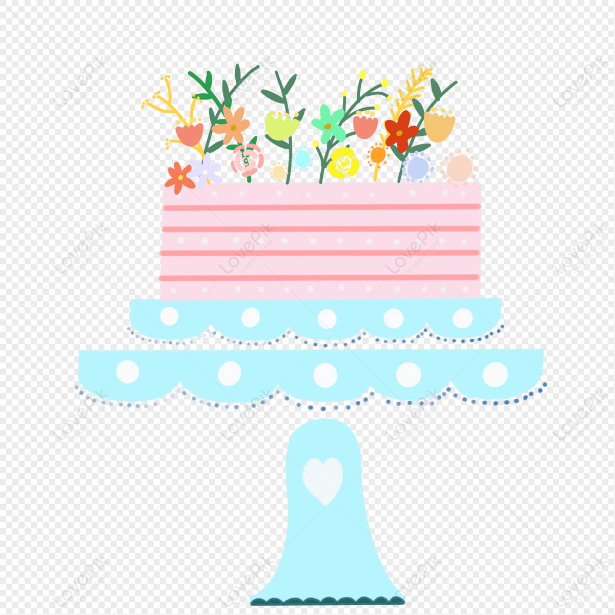 Pastel Pintado A Mano Flores PNG Imágenes Gratis - Lovepik