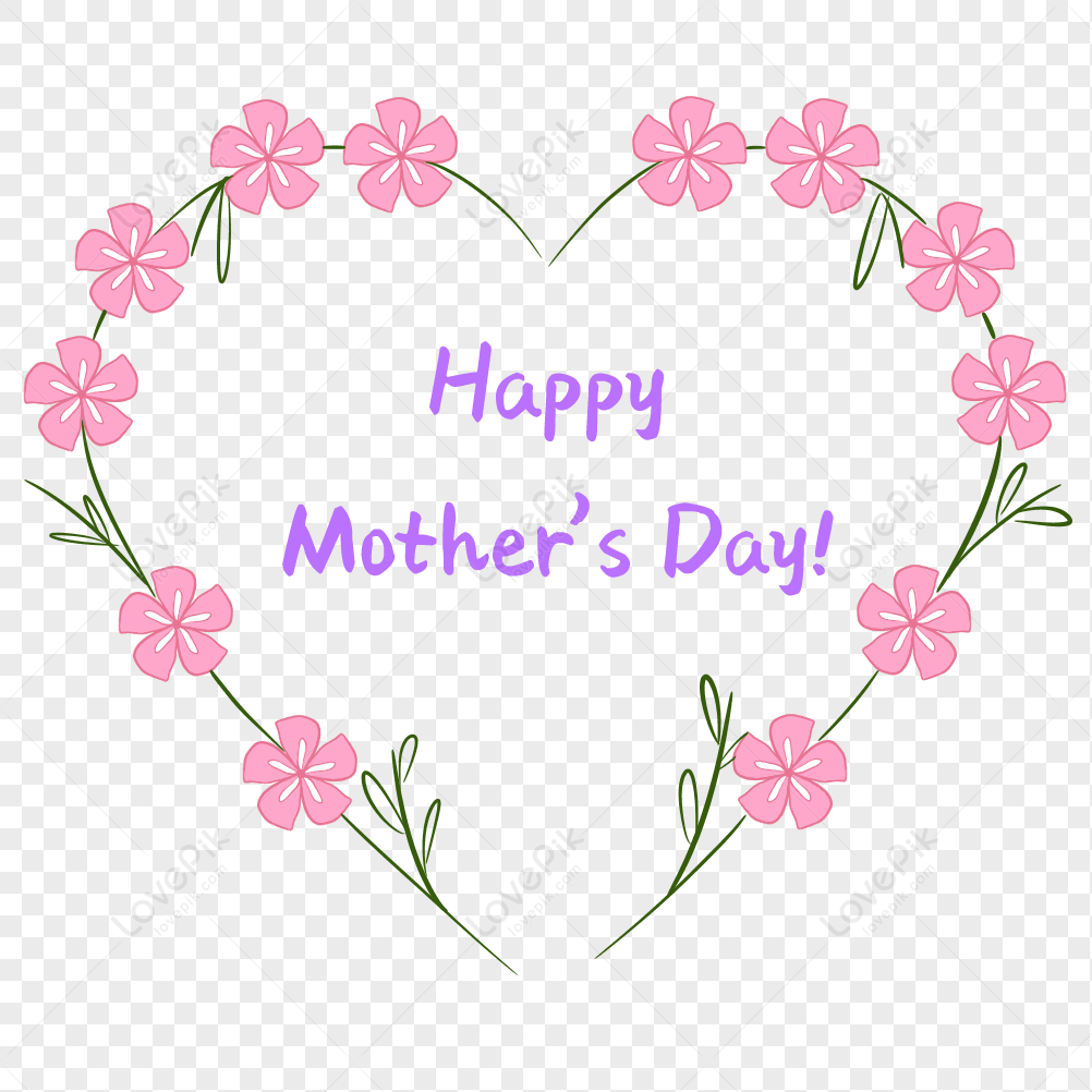 Hand Painted Fresh Flower Wreath Mothers Day PNG Free Download And ...