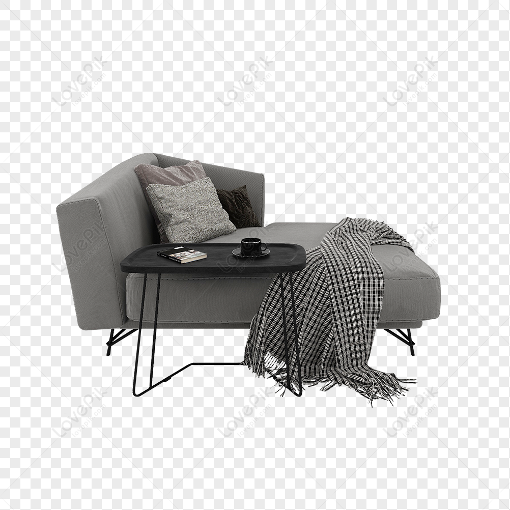 Lounger Sofa Style Png File, Black Furniture, Gray Grid, Furniture Room 