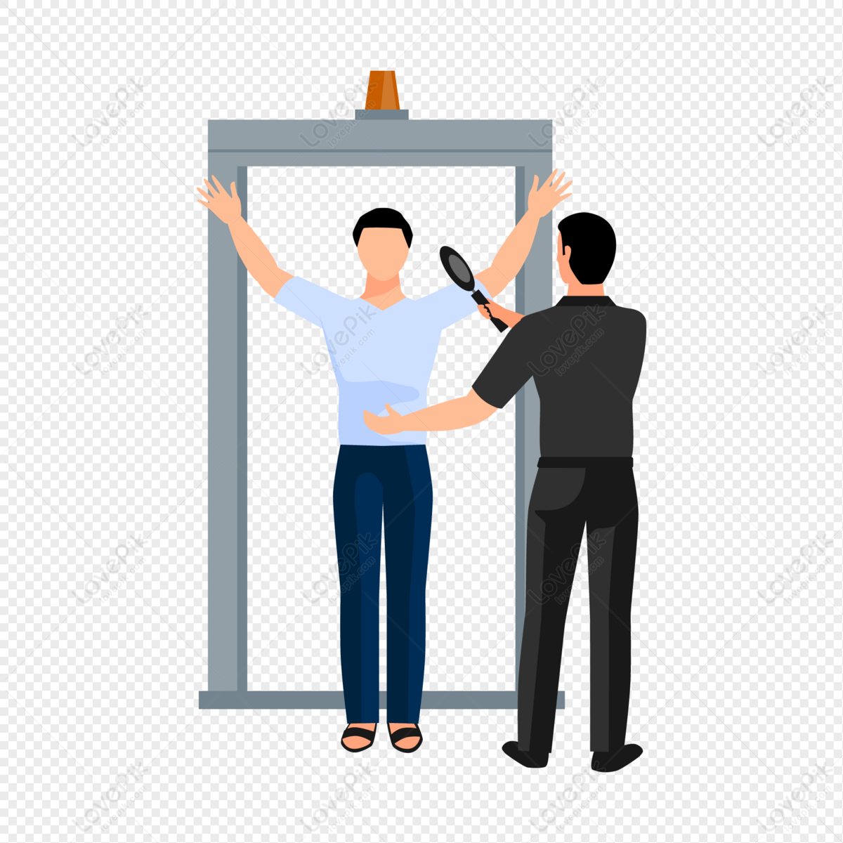 Security check, door drawing, man person, check png transparent background