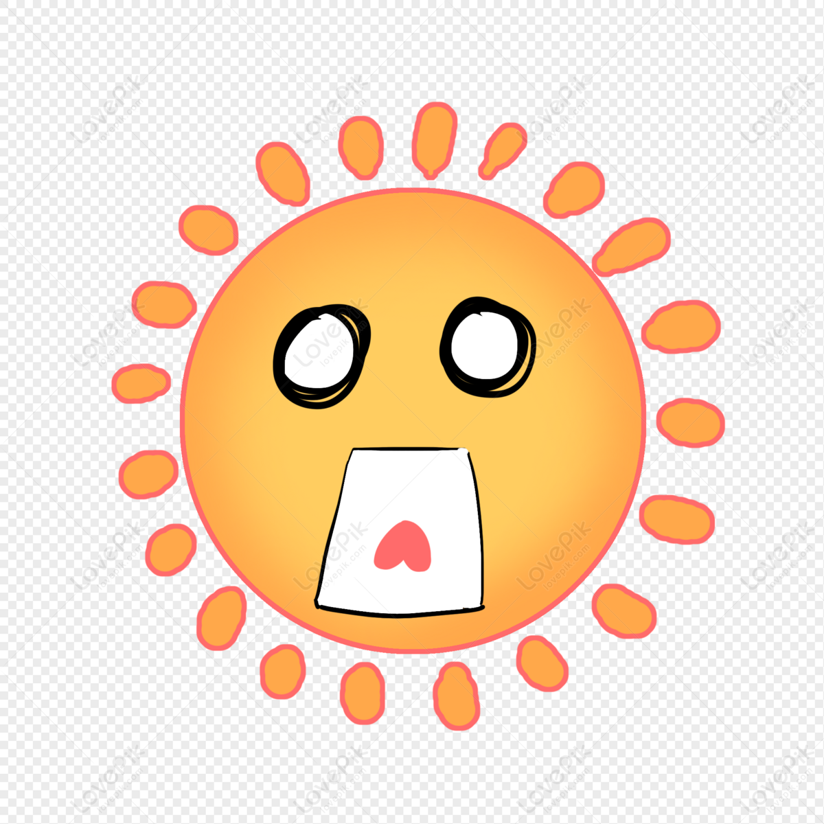 Surprised Sun Cartoon PNG Image Free Download And Clipart Image For ...