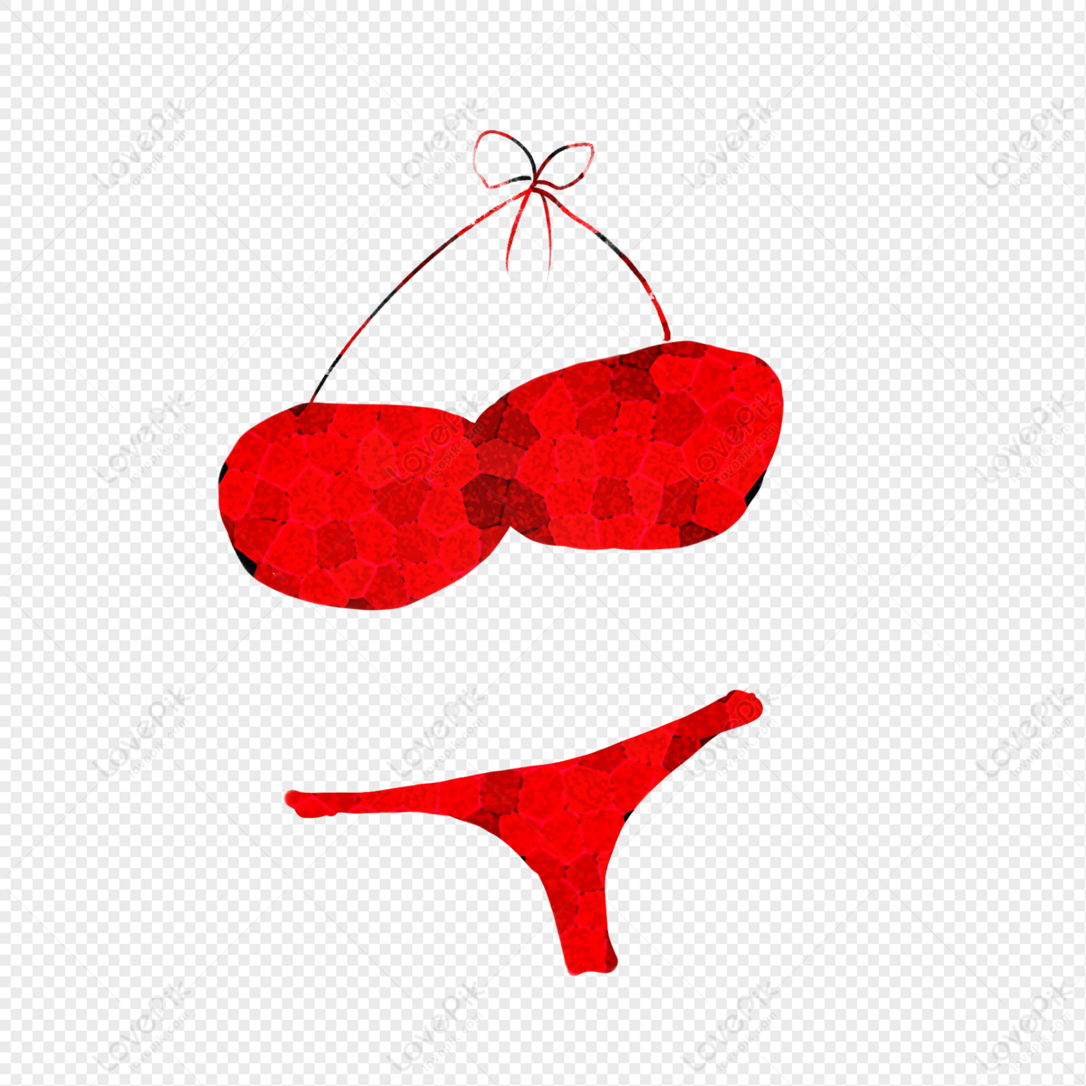 Red Bra PNG Transparent Images Free Download, Vector Files
