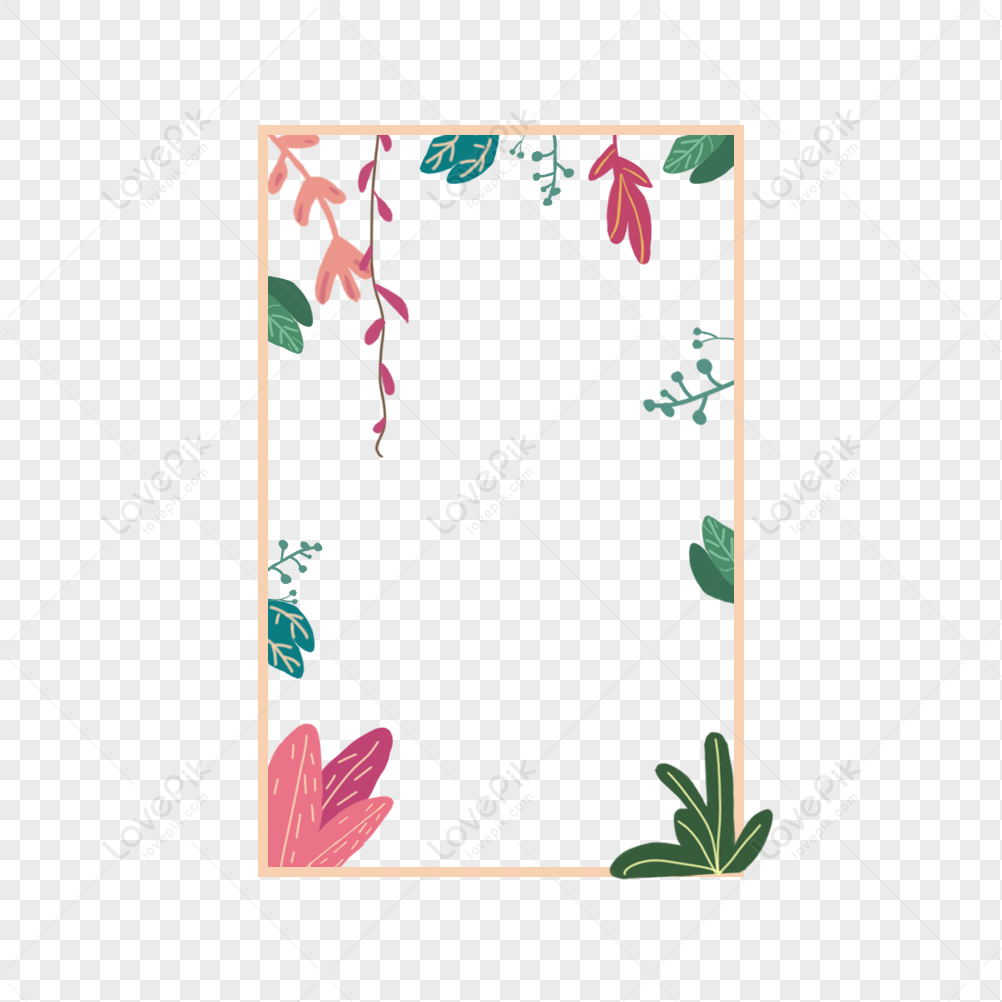 Tropical Green Plant Border PNG White Transparent And Clipart Image For ...