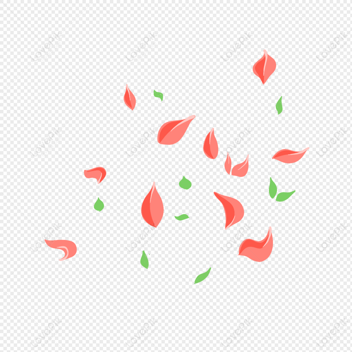 Beautiful Floating Pink Petals, Light Pink, Pink Red, Pink Simple PNG ...