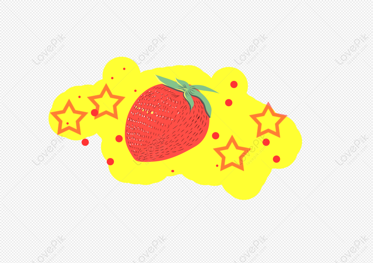Drawing Cartoon Lychee Fruit And Vegetable Hand Account Decoration