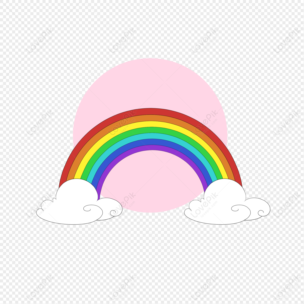 Cartoon Hand Painted Small Fresh Creative Cute Rainbow Clouds Pi PNG Image  Free Download And Clipart Image For Free Download - Lovepik | 401145291